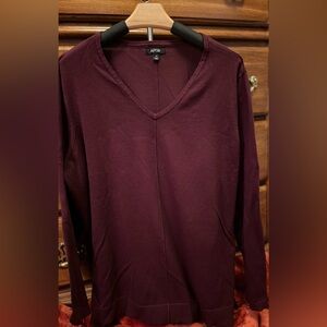 Apt. 9 Deep Burgundy V-Neck Top